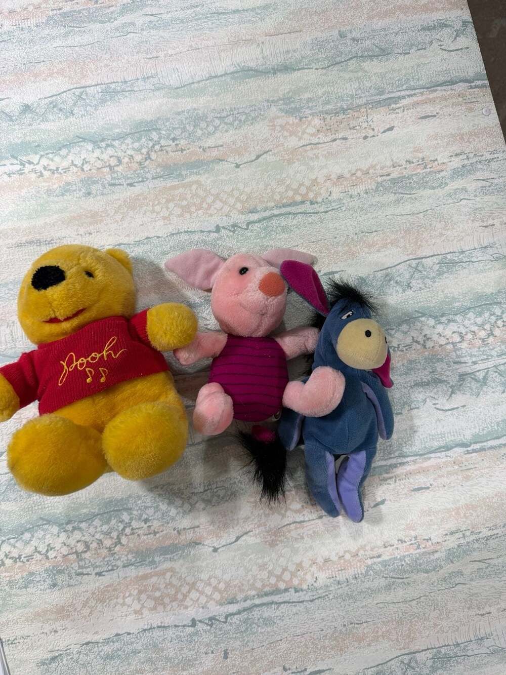 Disney Winnie The Pooh Piglet Eeyore Plush Stuffed Animal Toy Set of 3